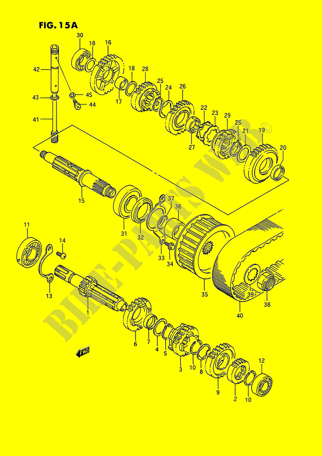 TRANSMISION (MODEL M/R E02,E04,E15,E16,E17,E18,E22,E25,E39,E53) para Suzuki SAVAGE 650 1989