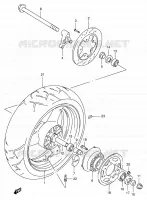 RUEDA TRASERA (MODELE T/V/W) para Suzuki RF 900 1996