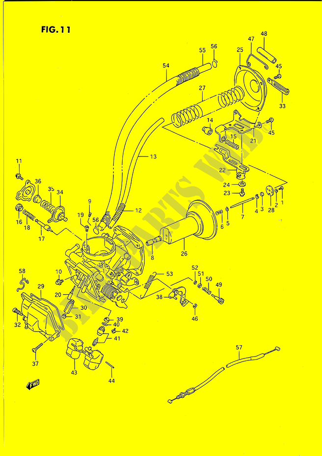 CARBURADOR (FRONT)(MODELE H/J/K/L/M/N/P/R) para Suzuki INTRUDER 1400 1992