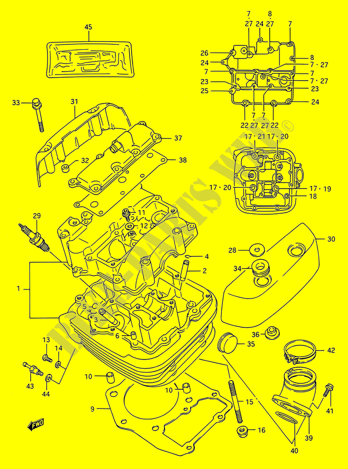 CULATA (AVT) para Suzuki INTRUDER 1400 1990
