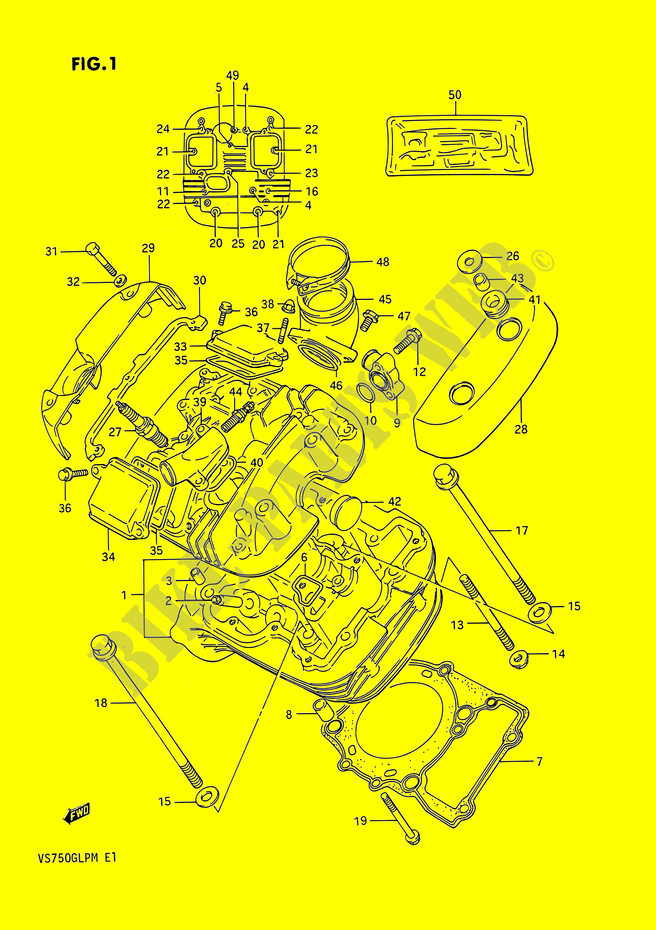 CULATA (AVT) para Suzuki INTRUDER 750 1988