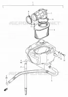 FILTRO AIRE (ARRIERE)(MODELE N/P/R) para Suzuki INTRUDER 800 1992